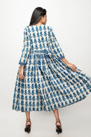 Sepia Stories Cadisaa Cotton Dress in Indigo