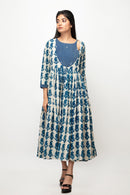 Sepia Stories Cadisaa Cotton Dress in Indigo