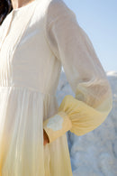 The Loom Art Corn Silk Handwoven Chanderi Silk Dress