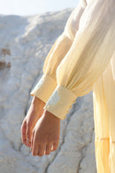 The Loom Art Corn Silk Handwoven Chanderi Silk Dress