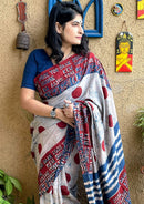 Forsarees Women's Ekla Cholo Saree Polka Dot