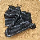 Forsarees Women's Black Mul Kantha Saree