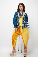 Sepia Stories Madeira Ikat Cotton Top in Indigo Mix