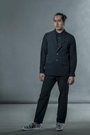 Anushé Pirani Handwoven Cotton Men's Black Vest