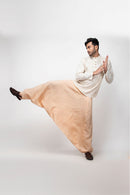 Sepia Stories Pora Khadi Cotton Kurta in Beige