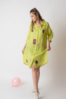 The House of Hemp Sage Green Key to Life Long Shirt
