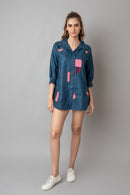 The House of Hemp Denim Blue Overthinking Shirt