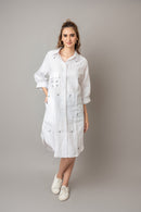 The House of Hemp White Prick Long Shirt