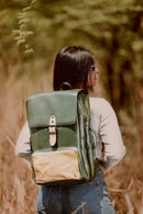 Arden Vegan Leather Bagpack - Green