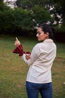 The Conscious Closet White Rock and Congo Brown Congo Structured Shirt