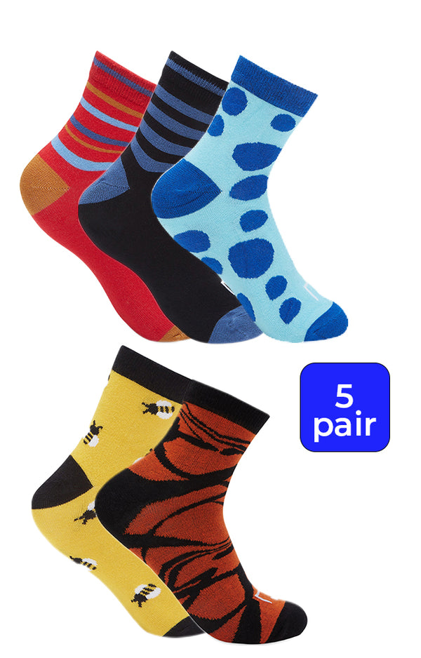 RFG High Ankle Bamboo Socks | Pack of 5 |  Odour-Free & Breathable | Padded Base & Anti-bacterial | 3X Softer than Cotton Socks