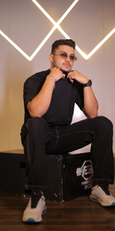 Solid Oversized Men T-shirt in Midnight Black