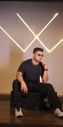Solid Oversized Men T-shirt in Midnight Black