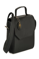 Green Hermitage Asteria Vegan Leather Satchel/Crossbody Bags (Black)