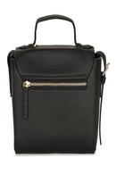 Green Hermitage Asteria Vegan Leather Satchel/Crossbody Bags (Black)