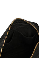 Green Hermitage Vanadey Vegan Leather Satchel/Crossbody Bag (Black & Green)