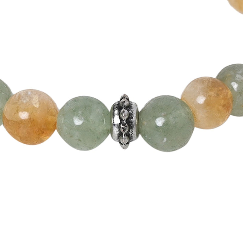 Radiate Positivity with our Aventurine and Citrine Healing Gemstone Bracelet - Elevate Well-Being for Your Loved One