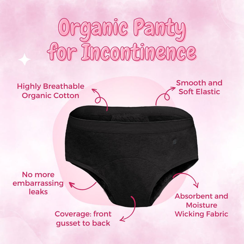 Organic Urine Leak Panty (Hipster) (1 pc)