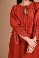 Ethically made Chanderi cutout jacket