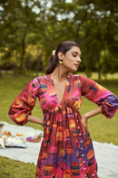 The Conscious Closet By The Sunset Printed Detachable Dress