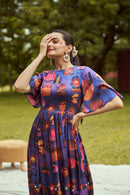 The Conscious Closet Dreamy Sunset Printed Detachable Dress