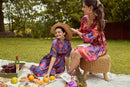 The Conscious Closet Dreamy Sunset Printed Detachable Dress