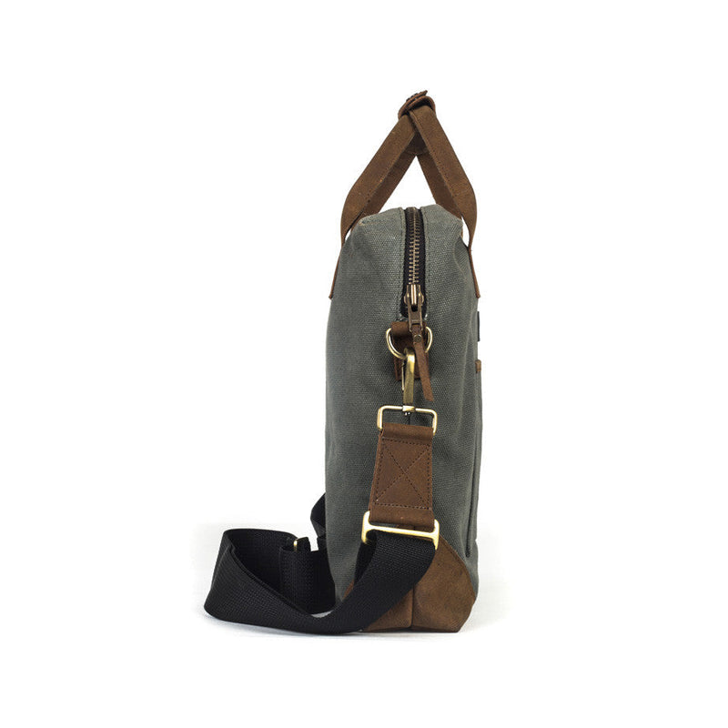 Jaggery Outback and Beyond Director's Bag in Olive Green & Brown [13" laptop bag]