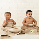 Organic Furry Friends Bath Towel Set - Biscuit