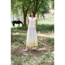 AC By Aratrika Chauhan 100% Organic Cotton Linen White Skirt-Top