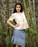 Handcrafted "Grey sky" Handloom Eri Silk skirt
