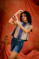 Saanjh- A line top/blouse, Prathaa | Kotpad Handloom Blouse