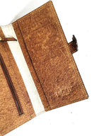 VEGAN COCONUT LEATHER YASTI WALLET - BROWN