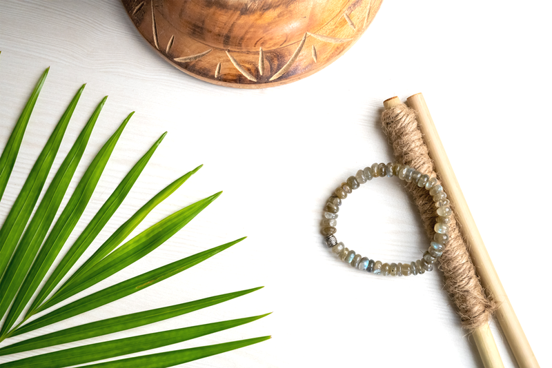 Bamboology Original Labradorite Bracelet For Stress, Anxiety, Pain and Negative Energy