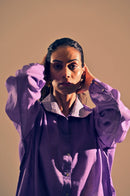 Circular fashion Amethyst Drop shoulder shirt