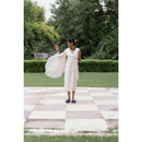 AC By Aratrika Chauhan 100% Organic Handloom Cotton Silver Cream Angarkha Overlap Dress