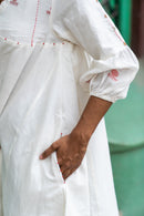 Shvet A-line Panelled Handloom Cotton Dress
