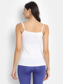Bamboology Natural Bamboo Fabric White Strap Camisole (Pack Of 2)