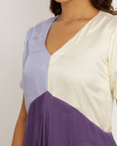 Upcycled Purple-Lilac Midi Dress