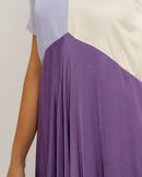 Upcycled Purple-Lilac Midi Dress