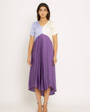 Upcycled Purple-Lilac Midi Dress