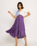 Upcycled Purple-Lilac Midi Dress