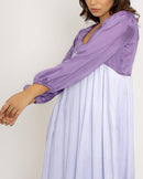 Upcycled Purple-Lilac Maxi Dress