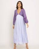 Upcycled Purple-Lilac Maxi Dress