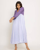 Upcycled Purple-Lilac Maxi Dress