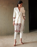 East 14  Assym Silk Organza and Giza Cotton Jacket