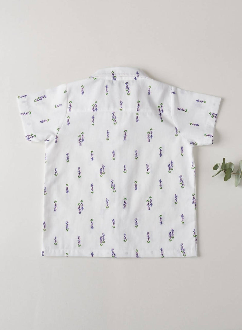 Organic Cotton Nirvi Lavender Boys Shirt