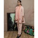 AC By Aratrika Chauhan 100% Organic Cotton Mulmul Peach Kurta - Pant set