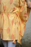 Turmeric Yellow Short Kaftaan in Lyocell