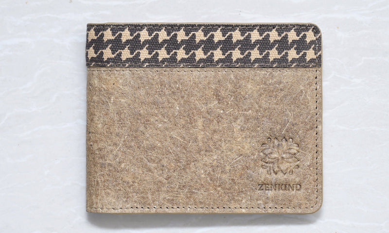 Zenkind Natural 100% Plant Based and Biodegradable Coconut Leather Mens Wallet