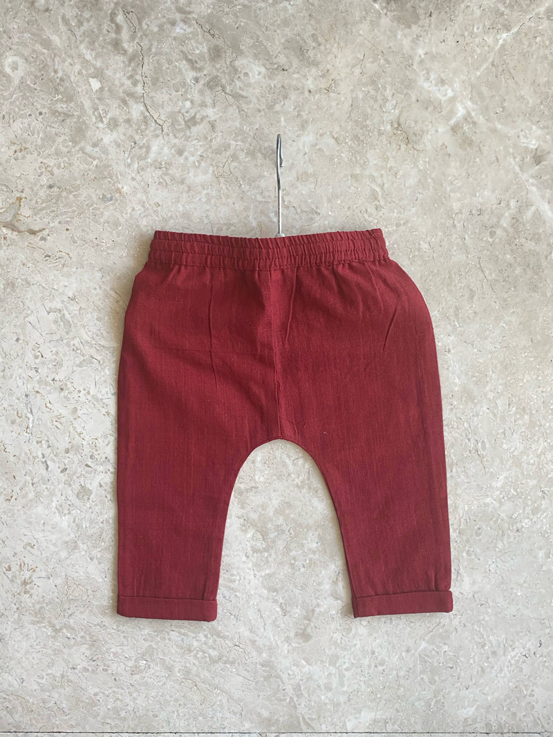 Ethically Made Red Unisex Pants